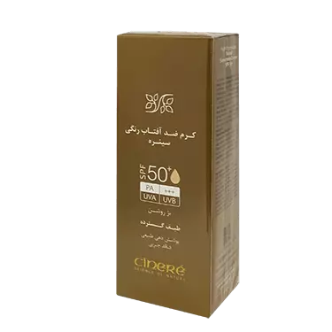کرم ضد آفتاب SPF50 رنگی بژ روشن فاقد چربی سینره